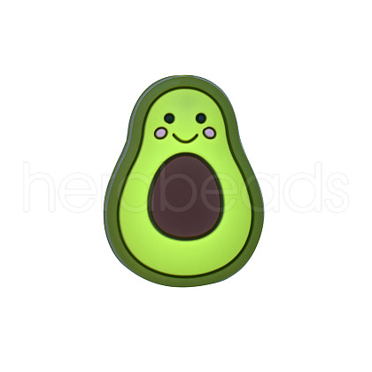 10Pcs Avocado Silicone Focal Beads JX668A-1