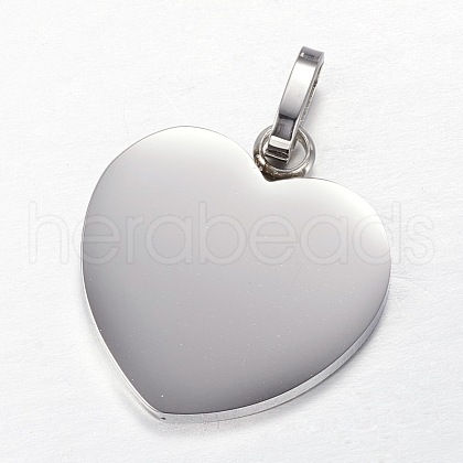Tarnish Resistant 304 Stainless Steel Stamping Blank Tag Pendants X-STAS-P055-04P-1