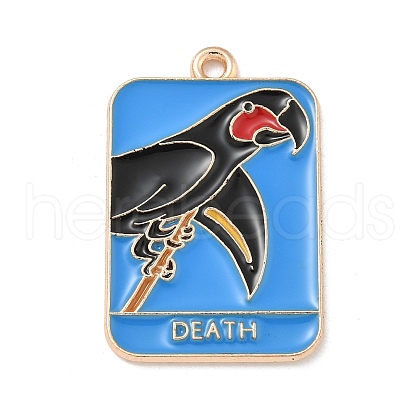 Tarot Alloy Enamel Pendants ENAM-A008-47KCG-08-1