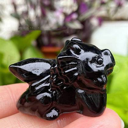 Natural Obsidian Carved Figurines Statues for Home Desktop Decoration PW-WG05555-01-1