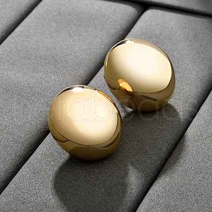 Brass Stud Earrings EJEW-S270-06G-1