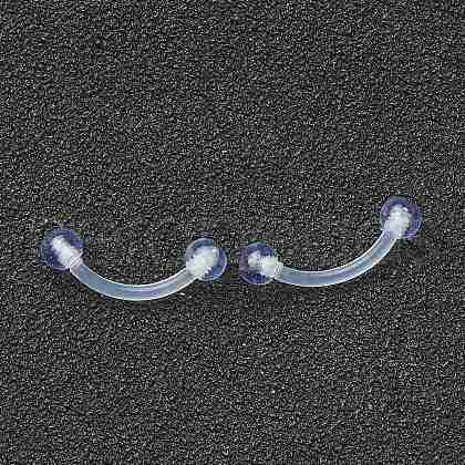 Acrylic Eyebrow Rings X1-AJEW-P084-06A-1