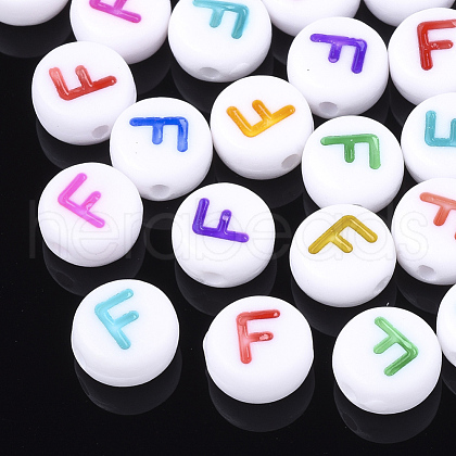 Initial Acrylic Beads OACR-E001-20F-1