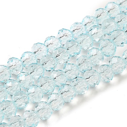 Transparent Baking Paint Glass Beads Strands X1-DGLA-A034-T4mm-D06-1