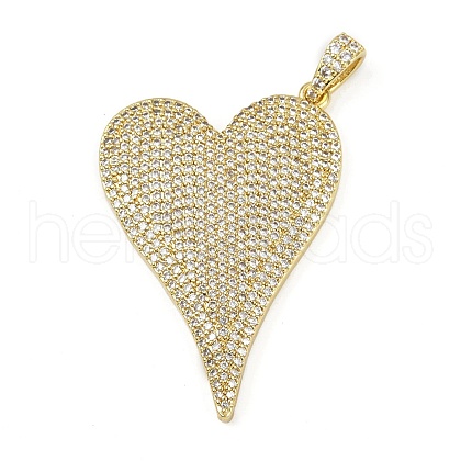 Brass Micro Pave Cubic Zirconia Pendants KK-M322-42G-02-1