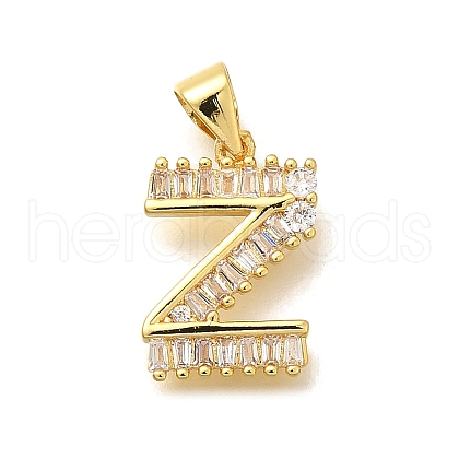 Rack Plating Brass Micro Pave Cubic Zirconia Pendants KK-L226-100G-Z-1