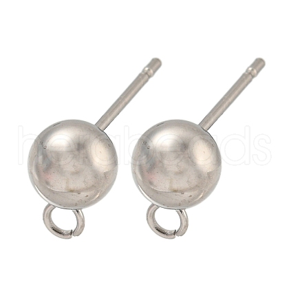 Non-Tarnish 304 Stainless Steel Stud Earring Findings STAS-O004-10D-P-1