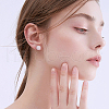 DICOSMETIC 12 Pairs 6 Style 925 Sterling Silver Stud Earring Findings STER-DC0001-27-7
