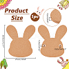 Rabbit Wall Mounted Brooch Jewelry Display Cork Tray AJEW-WH0433-01D-2