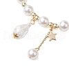 8mm Round Shell Pearl Beaded Stretch Bracelets BJEW-JB10616-3
