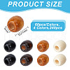 GOMAKERER 240Pcs 4 Styles Wood European Beads WOOD-GO0001-11-2