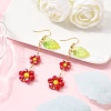 Electroplate Glass Dangle Earrings EJEW-TA00652-02-1