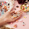 Beadthoven 80Pcs 20 Styles Opaque Resin Pendants RESI-BT0001-26-8