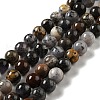 Natural Dendritic Jasper Beads Strands G-E571-31C-1