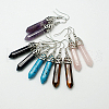 Fashion Natural & Synthetic Gemstone Dangle Earrings EJEW-G073-M-1
