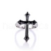 Cross Alloy Enamel Open Cuff Rings for Men FS-WGB4F7F-01-5
