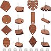 Olycraft Walnut Wood Stud Earring Findings DIY-OC0005-42P-1