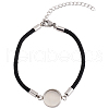 Beebeecraft 10Pcs Milan Cord & 304 Stainless Steel Bracelets Making MAK-BBC0001-18-1
