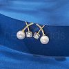 Mother's Day Jewellery Natural Pearl Ear Studs EJEW-P286-45G-4