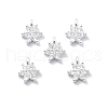 925 Sterling Silver Micro Pave Clear Cubic Zirconia Star Charms STER-D302-04A-S-1