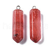 Cherry Quartz Glass Pendants G-S356-09B-2