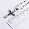 3Pcs Retro Minimalist 316 Surgical Stainless Steel Fashion Cross Pendant Punk Hip-hop Street Box Chain Necklaces for Men NZ5198-2-2