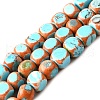 Dyed Natural Magnesite Beads Strands G-L617-B01-8mm-01-2