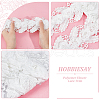 3 Yards Polyester Flower Lace Trim OCOR-WH0082-28-4