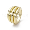 Rack Plating Brass Open Cuff Ring RJEW-K257-44G-1