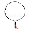 Irregular Left Slant Dyed Natural Imperial Jasper Pendant Necklaces TF0579-1-1