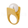 304 Stainless Steel & Imitation Pearl Finger Rings FS-WG0396A-02-3