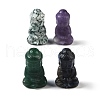 Natural Mixed Gemstone Carved Buddha Figurines DJEW-M015-06-1