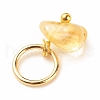 7Pcs 7 Styles Natural Stone Chip Charms PALLOY-JF01485-01-5