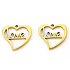 PVD Vacuum Plating 304 Stainless Steel Charms X-STAS-N092-84G-2