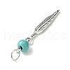 30Pcs Synthetic Turquoise Dyed Pendants PALLOY-JF02308-30A-4