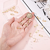 BENECREAT 20Pcs Brass Stud Earring Findings KK-BC0008-46-3