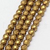 Electroplate Non-magnetic Synthetic Hematite Beads Strands G-J169C-4mm-04-1