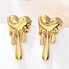304 Stainless Steel Stud Earrings for Women EJEW-U047-01G-1