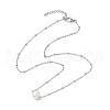 Mother's Day Jewellery Round Natural Cultured Freshwater Pearl Pendant Necklaces NJEW-JN04965-4