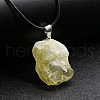 Natural Citrine Raw Rough Nuggets Pendant Necklace FS-WG50F2C-07-2
