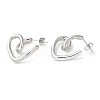 Non-Tarnish 304 Stainless Steel Heart Stud Earrings EJEW-K244-43P-2