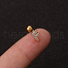 316L Surgical Stainless Steel Micro Pave Clear Cubic Zirconia Cartilage Earrings WG3A850-12-1