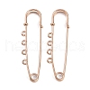 Ion Plating(IP) 304 Stainless Steel Safety Pins Brooch Findings STAS-K252-05B-RG-1