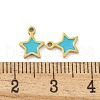 316 Surgical Stainless Steel Enamel Charms STAS-M073-41G-3