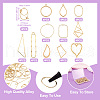 Alloy Open Back Bezel Pendants PALLOY-TA0001-72G-16