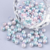 Rainbow ABS Plastic Imitation Pearl Beads OACR-Q174-5mm-05-1