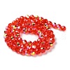 Electroplate Glass Beads Strands GLAA-Q099-E01-06-2