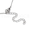 304 Stainless Steel Twist Bar Link Chain Necklace NJEW-K249-08P-3