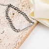 304 Stainless Steel Curb Chains Link ID Bracelets BJEW-K265-03P-3
