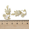 Brass Micro Pave Cubic Zirconia Pendants KK-G485-20A-G-3